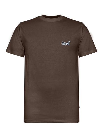 Grunt Sakra T-shirt - Brun t-shirt til drenge med cool backprint i brown 